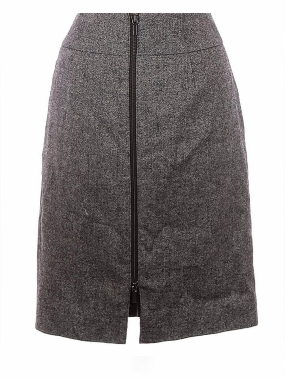 Banana Republic High-Waist Charcoal Zip-Front Pencil Skirt
